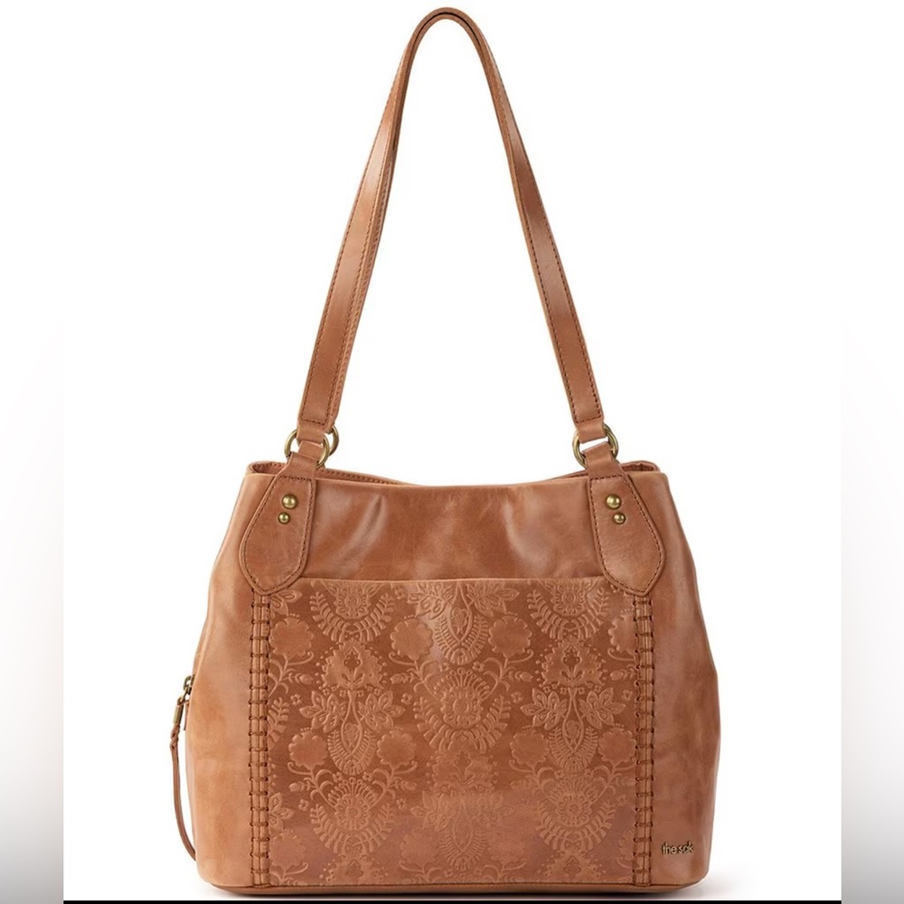 The Sak Embossed Leather Melrose Satchel Bag